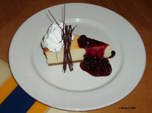 Blueberry Cheese Cake at Yacht Club Galley