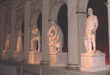 Statues inside auditorium
