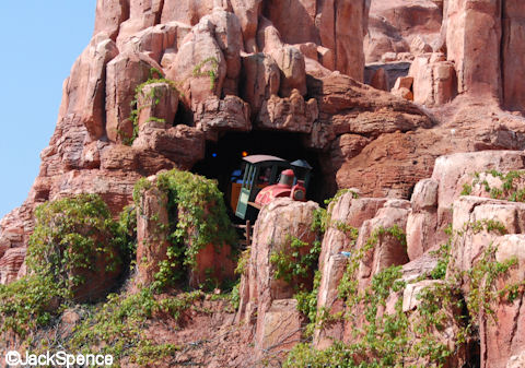 Train emerges from mine