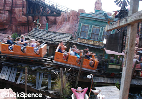 Racing around Big Thunder Mountain