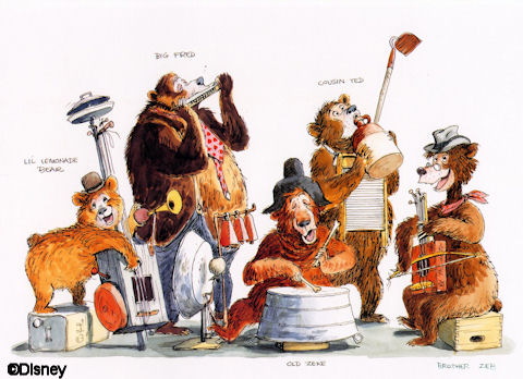Five Bear Rugs Concept Drawing