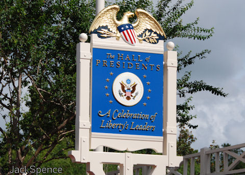 Hall of Presidents Sign