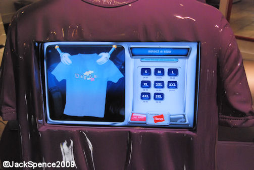 T-shirt shaped kiosks at Design-A-Tee
