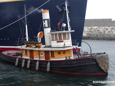 Tugboat along side the S.S. Columbia New York Harbor American Waterfront Tokyo DisneySea