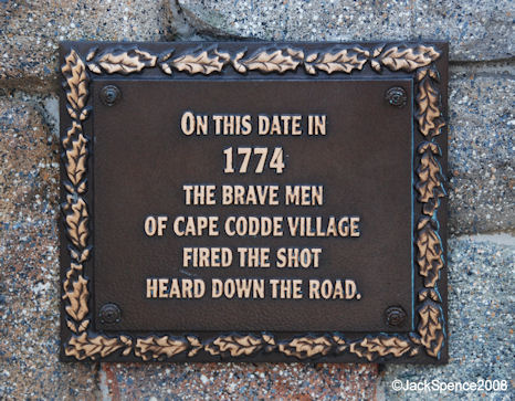 Plaque on the Bridge connecting Cape Cod and the New York Section of the American Waterfront