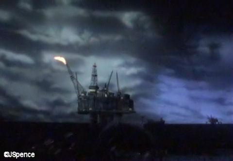 North Sea and Oil Rig