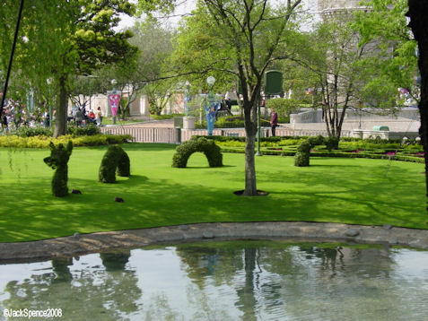 Sea Serpent Topiary at Tokyo Disneyland