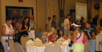 Getting settled at a table