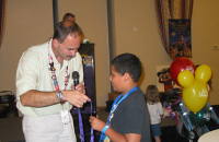 John Rick gaveaway an adult and child pin lanyard (full of pins)!