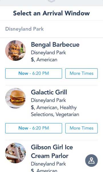 Disneyland Mobile Order