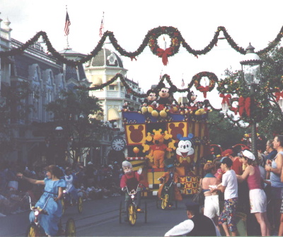 Mickey Float at Christmas