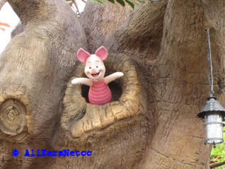 Piglet Peeking out of Pooh's Tree